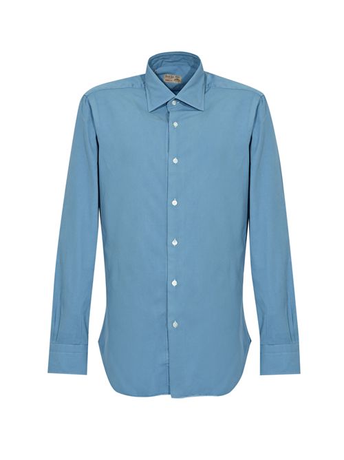 Camicia in cotone color denim chiaro BARBA NAPOLI | P01PZ0998U0002